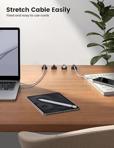 Lamicall 5+2 Packs Cable Spring Holder Clips, Cord Organizer for