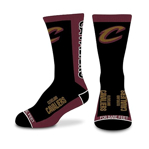 For Bare Feet NBA CLEVELAND CAVALIERS MVP Crew Sock Team Color YOUTH