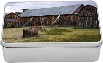 Amazon Com Ambesonne United States Metal Box California Old Barn
