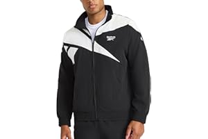 Reebok mens Track Jacket, Standard Fit, Lightweight Nylon FabricHooded Sweatshirt