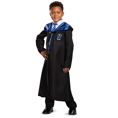 Disguise Harry Potter Ravenclaw Robe, Official Wizarding World Costume Robes, Classic Kids Size Dress Up Accessory, Child Size Small (4-6), Black & Blue