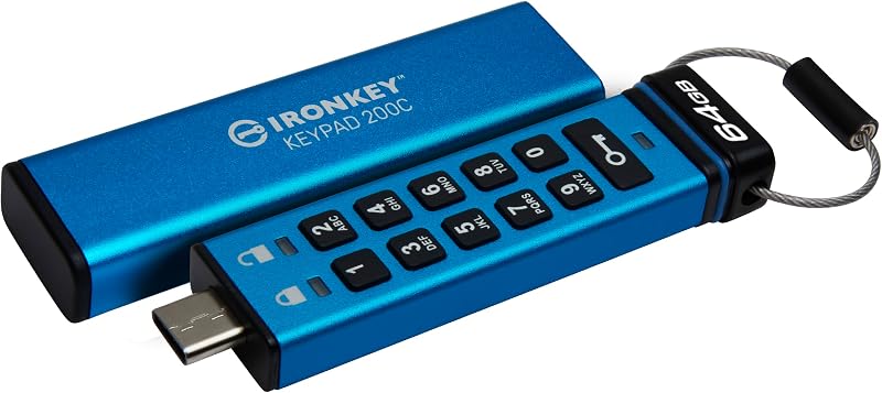 Kingston IronKey Keypad 200C Type-C USB Flash Drive FIPS 140-3 L3 HW Encrypted