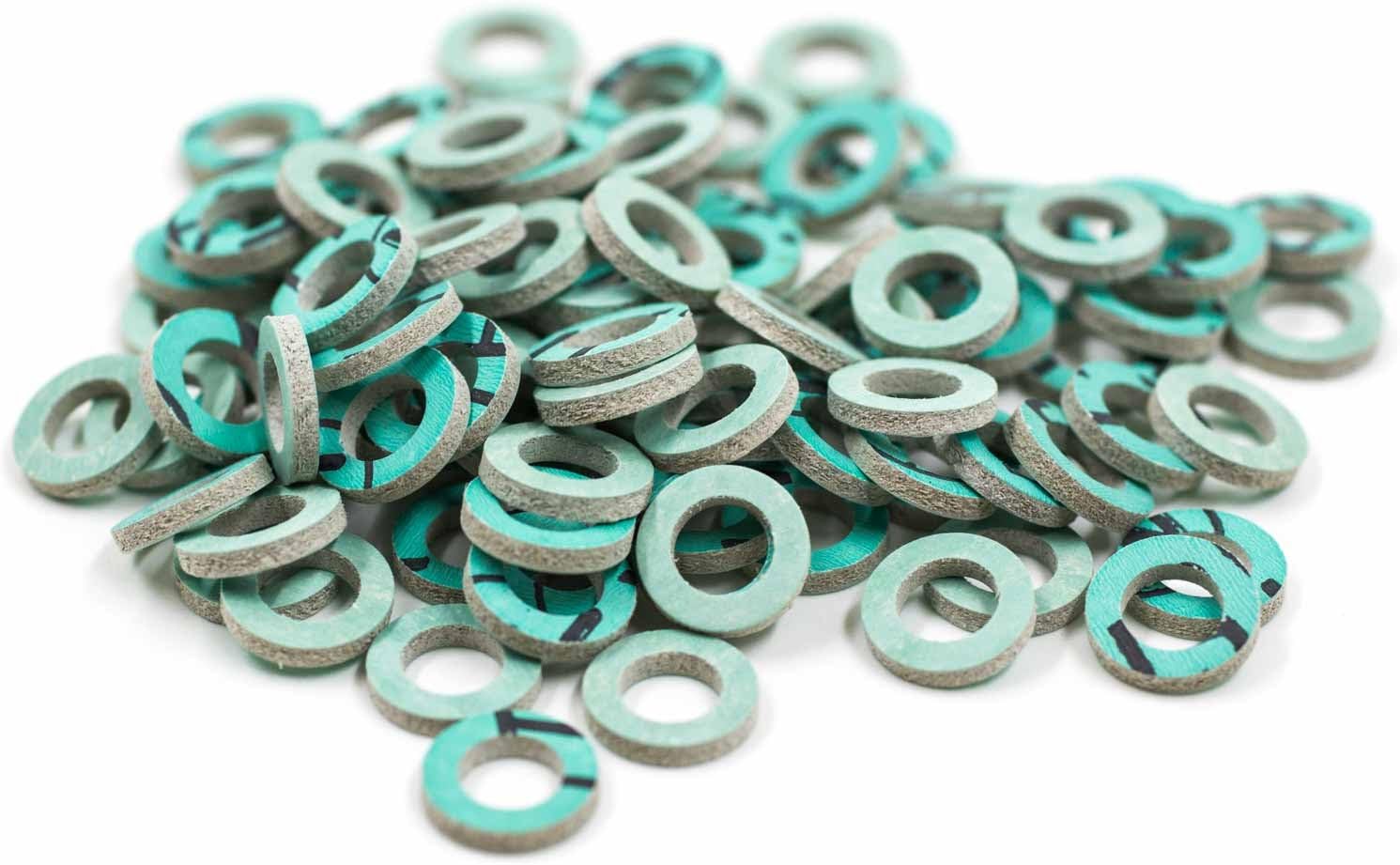 KINETICS LINE Fibre Washers 1/4 Inch 10.7 x 6 x 2 mm (up to 180°C) 100 Pieces Type 180 for Plumbing, Heating, Boiler, Tap, Pump, Marine usage