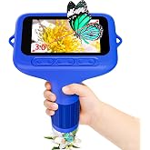 SKYBASIC Digital Microscope for Kids, 3" Screen 1000X Handheld Microscope HD Pocket Portable Microscopes Camera, Science Edu Fun Toys for Ages 4-12 Children Students Boys Girls -Blue