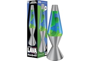 Lava The Original Lamp - 16.3" Emerald Tide – Classic Liquid Motion Lamp - Yellow Wax and Blue Liquid - Item #5139 (Amazon Exclusive)