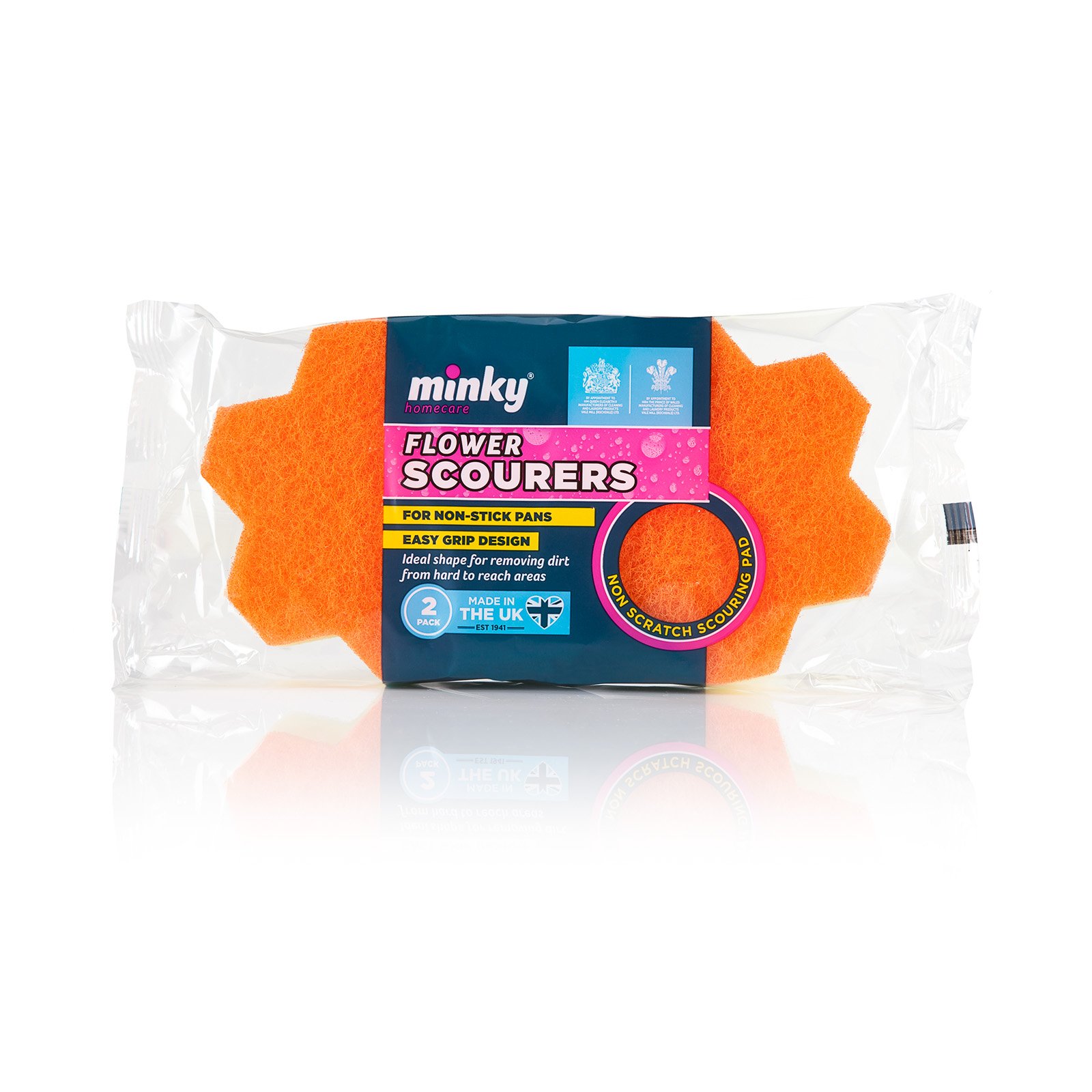 Minky Flower Scourer, Dish Sponge for Washing up, Non Scratch Sponges, Cleaning Scourer, Cleaning Products, Household Supplies, Washing Up Sponge