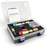TEOFix R134A Valve Core Quick Removal Tool Set. AC Schrader Valve Tool | Designed for Leak-Free Replacement of Valve cores in Automotive AC Systems.