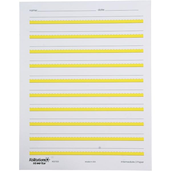 Amazon.com: Abilitations Integrations Hi-Write - Intermediate 1 Paper - 100 Pack, 8-1/2 X 11 in - 089663, Yellow/White : Office Products amazon-com-abilitations-integrations-hi-write-intermediate-1-paper-100-pack-8-1-2-x-11-in-089663-yellow-white-office-products