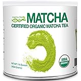MatchaDNA Certified Organic Matcha Green Tea Powder (16 oz TIN CAN)