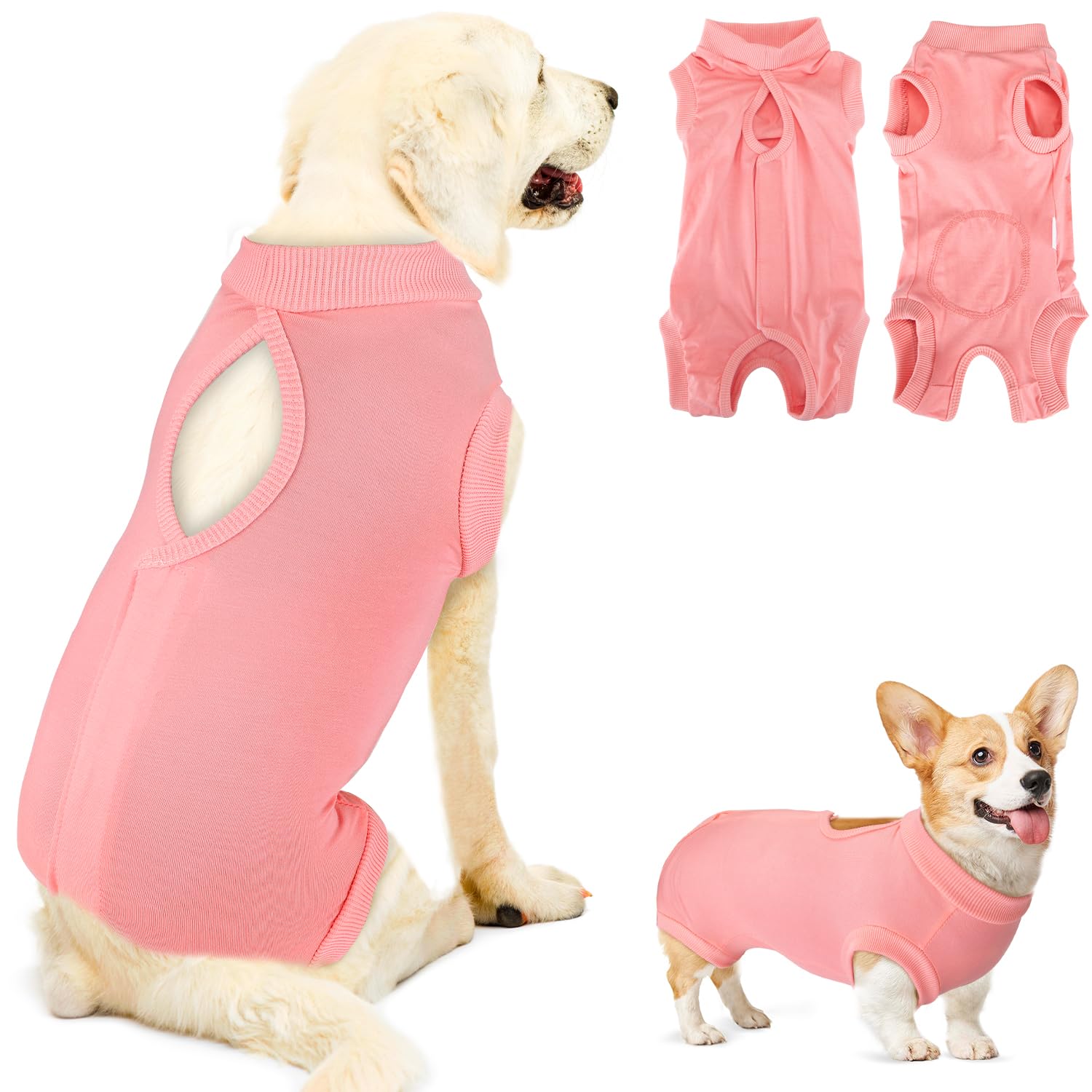 SlowTon Dog Surgery Recovery Suit - Puppy Onesie for Cats after Surgery, Cone E collar Alternative for Female Male Dogs, Surgical Spay Recovery Suit for Abdominal Wound — image 1