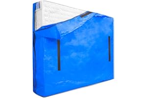 Antimbee Mattress Bag for Moving & Storage, Twin Size, Waterproof, Tear-Resistant, 12 Handles, Dual Zippers, Reusable, 77" L x 42" W x 15" D