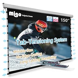 MIGO 150 Inch Pull Down Projector Screen, Grey