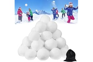 Bazyrock 80 Pack Snowballs for Kids Indoor, 2.8 Inch Fake Snowballs Artificial Snowballs for Indoor & Outdoor Snow Fight Game Christmas Tree Decorations
