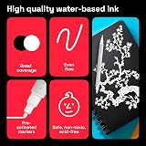 ARTISTRO 2 White Acrylic Paint Pens Dual Tip Brush Fine for Fabric Rock view 5