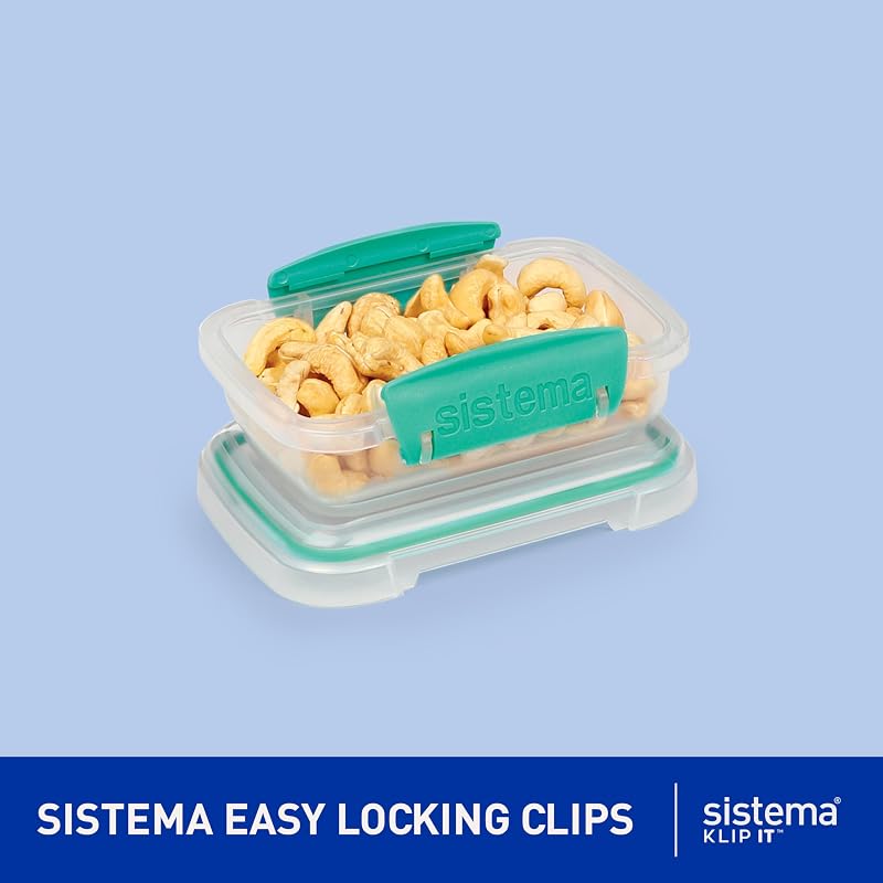 KLIP IT Contenitori per alimenti | Contenitori per la preparazione dei pasti impilabili ed ermetici | Scatole per il pranzo per la scuola e snack | 18 pz. (9 contenitori e coperchi)