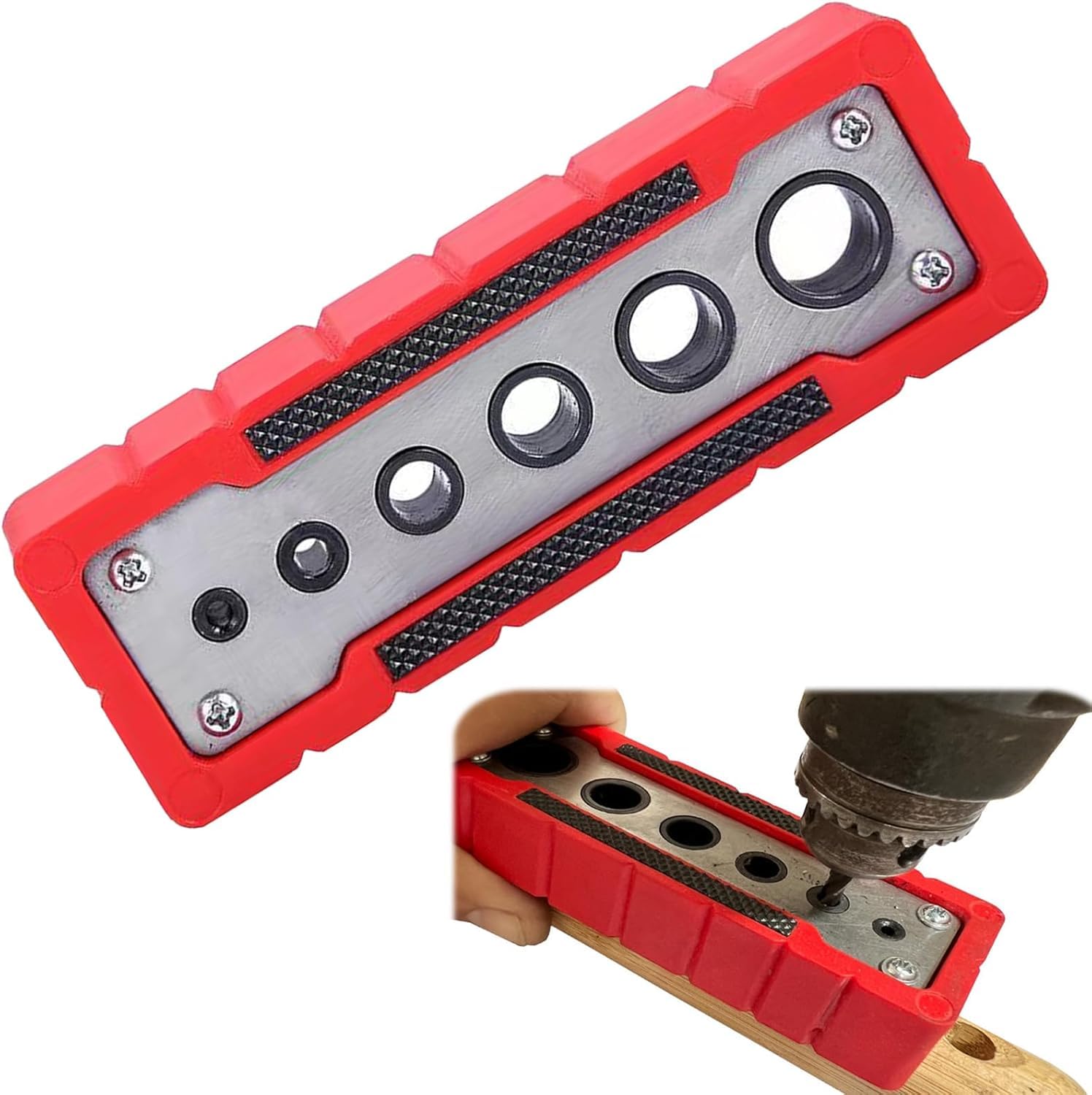 Drill Guide Drill Hole Locator Drill Alignment Tool Drilling Locator Drill Accessories and Tool Aligners Devices Hole Puncher Drill Hole Position Light Locator for Electric Drill (RED)