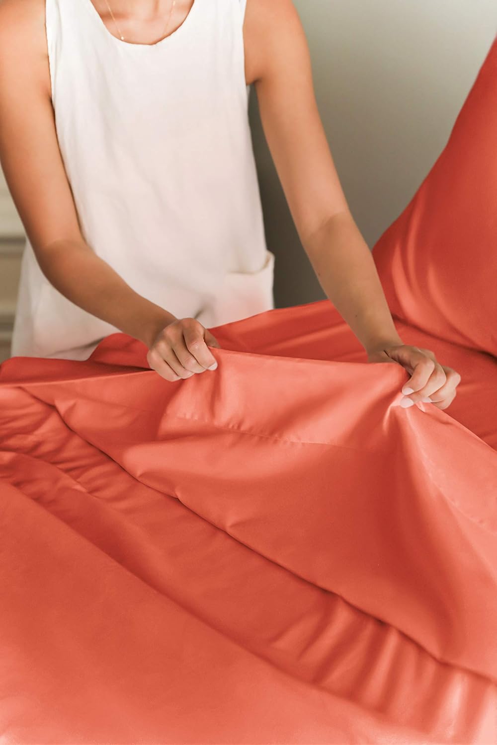 California King Size Sheet Set - 6 Piece Set - Hotel Luxury Bed Sheets - Extra Soft - Deep Pockets - Easy Fit - Breathable & Cooling - Wrinkle Free - Comfy - Coral Bed Sheets - Cali Kings Sheets: Home & Kitchen