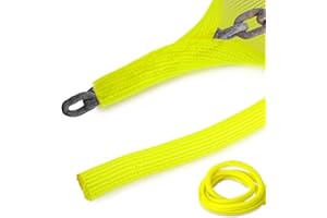 WANGDEFA 10 Ft High Visibility Chain Cover Kit High Visibility Yellow Cover Safety Barrier Cover for Both Indoor and Outdoor Environment (Yellow)