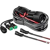 Nilight - 10016W 16AWG DT Connector Wiring Harness Kit LED Light Bar 12V On Off Switch Power Relay Blade Fuse for Off Road Li