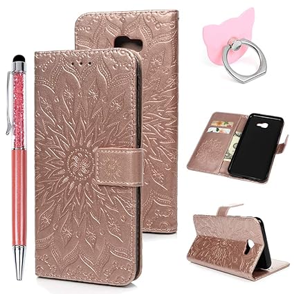 J4 Plus 2018/J4 Prime Handyhülle Flip Case für Samsung Galaxy,Idlehour PU Leder Case Cover Magnet Schutzhülle Tasche Skin Stä