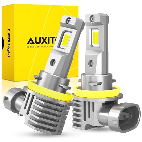 AUXITO H11 LED Headlight Bulbs, 20000LM Super Bright 6500K White Wireless LED Headlights for H8 H9 H16 Fog Lights, DRL, Low Beam or High Beam, Direct Install Plug and Play, IP68 Waterproof, Pack of 2