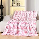 Luxape Bow Blanket Pink Bows Soft Throw Blanket Premium Printed Soft Fabric for Best Comfort - for Infant,Toddler,Newborn,Nursery,Girl,Throw,Crib,Stroller,Gift (Pink, 50x60in)
