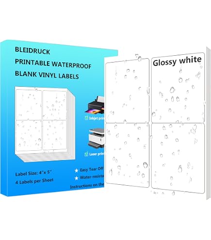 Water Bottle Labels 200-Pack 2x4 Inch Waterproof Shipping Labels ...