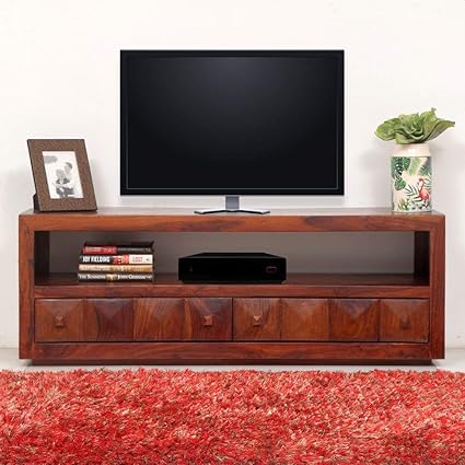 Rani Sati Furniture Solid Wood Free Standing Tv Entertainment Unit