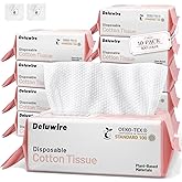 Soft Dry Wipe 10 Pack, Face Tissues, Lint Free Facial Cleansing Towels Disposable, Extra Thick Dry and Wet Use for Sensitive Skin, Makeup Removing, Surface Cleaning (800 Count)