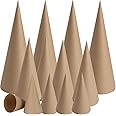 White Paper Mache Cones - 25 Pack 5.9x2.75 Inch Craft Cones For DIY Christmas Trees & Decorations