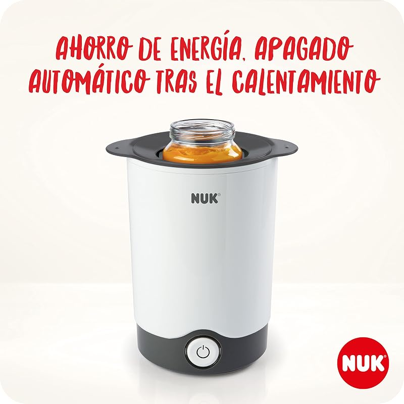 NUKThermoExpress aquecedor de garrafas |Aquece suavemente líquidos e alimentos moles em 90 segundos |Desligamento automático |Cesta de elevação para fácil remoção |Ficha de 2 pinos (Europa)