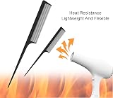 JeoPoom Carbon Hair Comb Fine Tooth 225x24mm Break-Proof Antistatic view 6