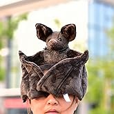 LIUHONGFEI Simulated bat Plush Toy, Realistic Vampire Doll, Halloween Children's Gift, Wings with Aluminum Wire That can Bend and deform