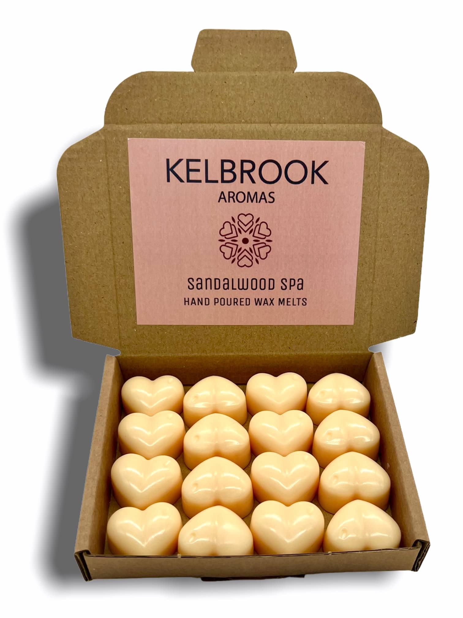 Wax Melts - Sandalwood Spa | 16 Pack | Strong Scented | Made in UK | Plastic Free | Vegan