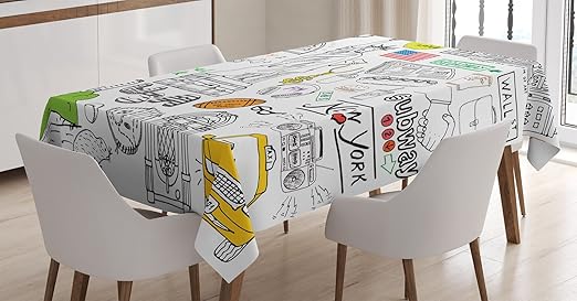 Amazon Com Ambesonne American Tablecloth New York City Culture