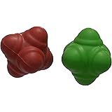 Opttiuuq 2 x Reaction Balls For Agility Speed In Squash Rugby Cricket and Multi Sports - Random Colours - SMALL