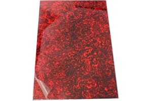 Ogdni Guitar Pickguard Blank Material, 17.3x11.4 IN Pick guard DIY Sheet Scratch Plate Backplate for Strat Tele Electric Guitar 29x44cm (RED Tortoise)