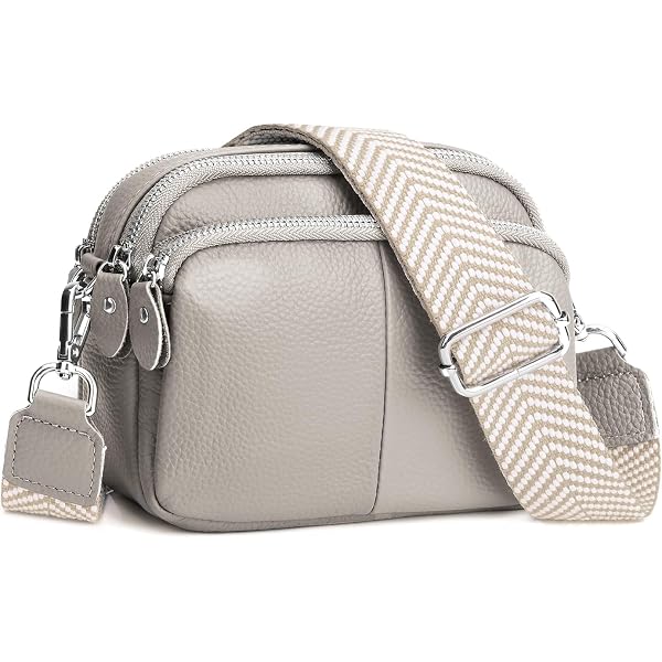 Epicyoyagi Small Women's Genuine Leather Crossbody Bag - Soft Shoulder Bucket Bag With Multiple Pockets