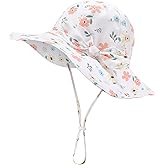 Baby Toddler Infant Girls Bucket Sun Hats Protection Beach UPF 50+ Toddler Wide Brim Bucket Summer Hats