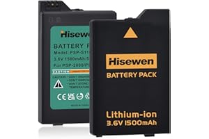 Hisewen 2 Pcs PSP 2000 Battery for Sony PSP 3000 / PSP Slim 2000 PSP-S110 Console, PSP-2001, PSP-3000, PSP-3001, PSP-3002, PS