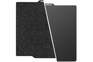 HzdaDeve P1S Build Plate for Bambu Lab P2S/P1S/P1P/A1/X1C/X1E Dual-Textured and Smooth PEI Plate Sheet 257.5x257.5MM Heated Bed Spring Steel Flexible Platform Black Board for 3D Printer Accessories