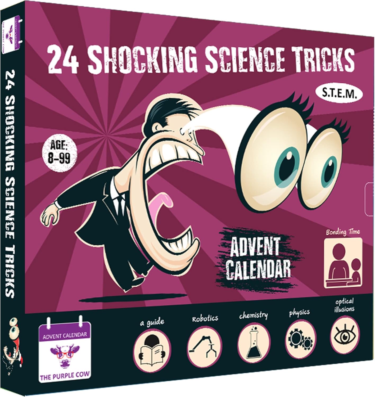 Advent Calendars - NEW 2023 Advent Calendar SHOCKING SCIENCE by The Purple Cow. 24 Jaw-dropping Science Tricks for Kids aged 8 and above. The perfect S.T.E.M gift!