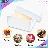 PACK N TRADE 8 Inch Cake Box, 5 Pack Square Cardboard with Lids view 4