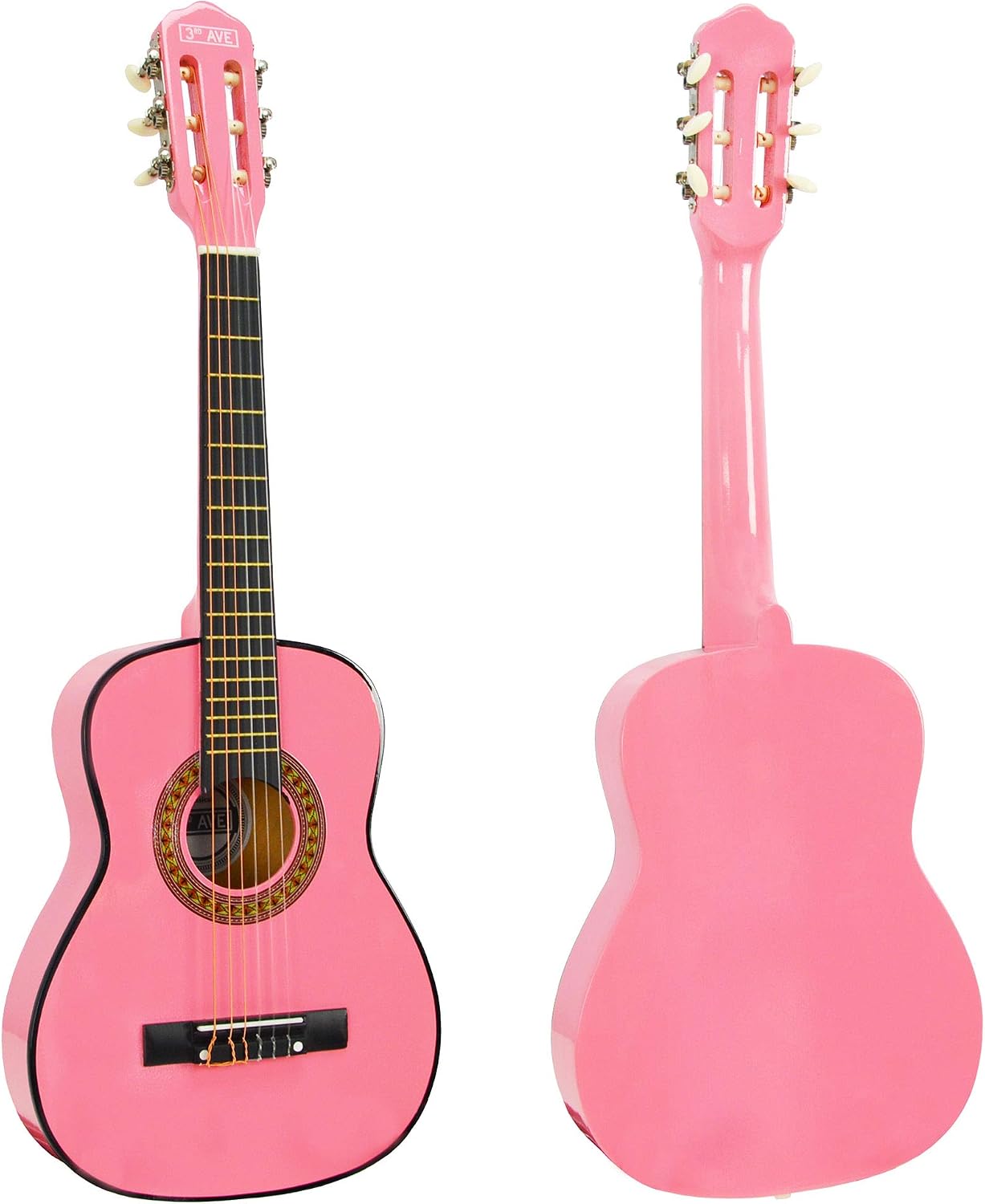 3rd Avenue 1/2 Size Kids Classical Guitar Spanish Nylon String Beginner Pack Bundle - 6 Months FREE Lessons, Bag, Strings - Pink - Image 3