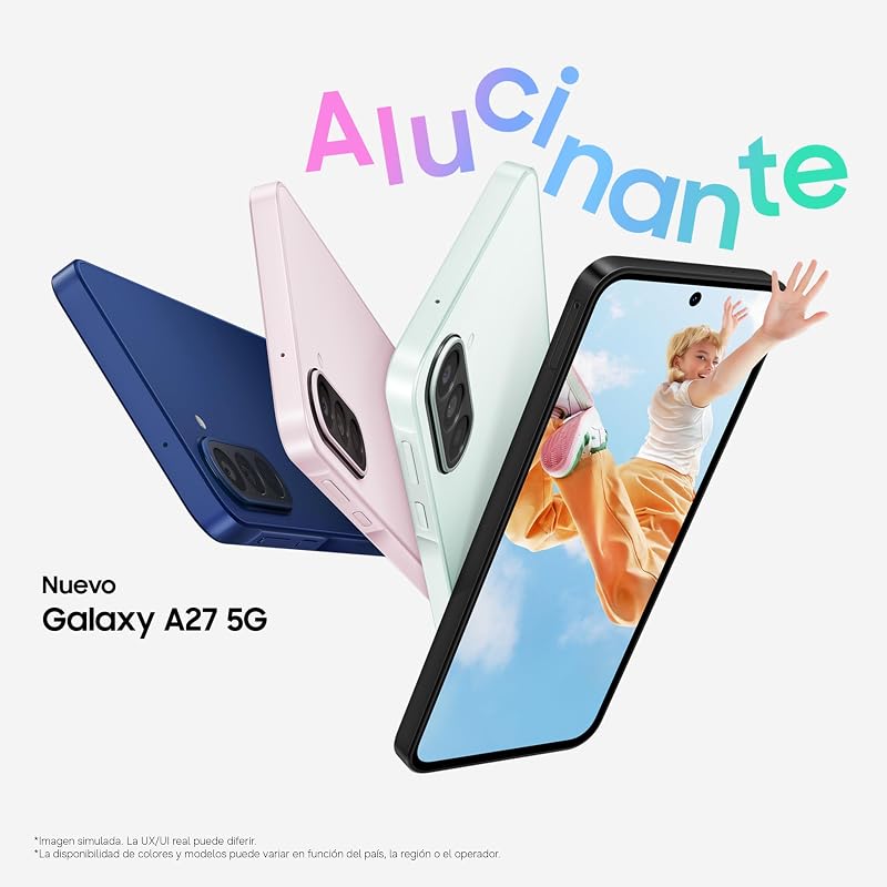 Galaxy A27 5G 128GB Teléfono Móvi con IA, Negro, Garantía 3+1 Años
