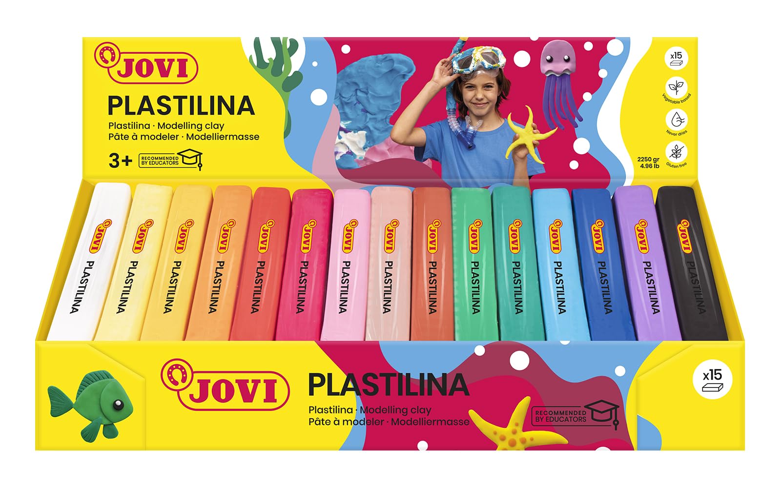 Jovi 729941 - Modelling Clay 150 g (Different Colors)