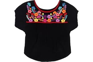 YZXDORWJ Embroidered Dog Shirts Mexican Pet Clothing Floral Colorful Cute Boho Soft Cotton T Shirt for Pet Dog Cats (L, BB-BKR)