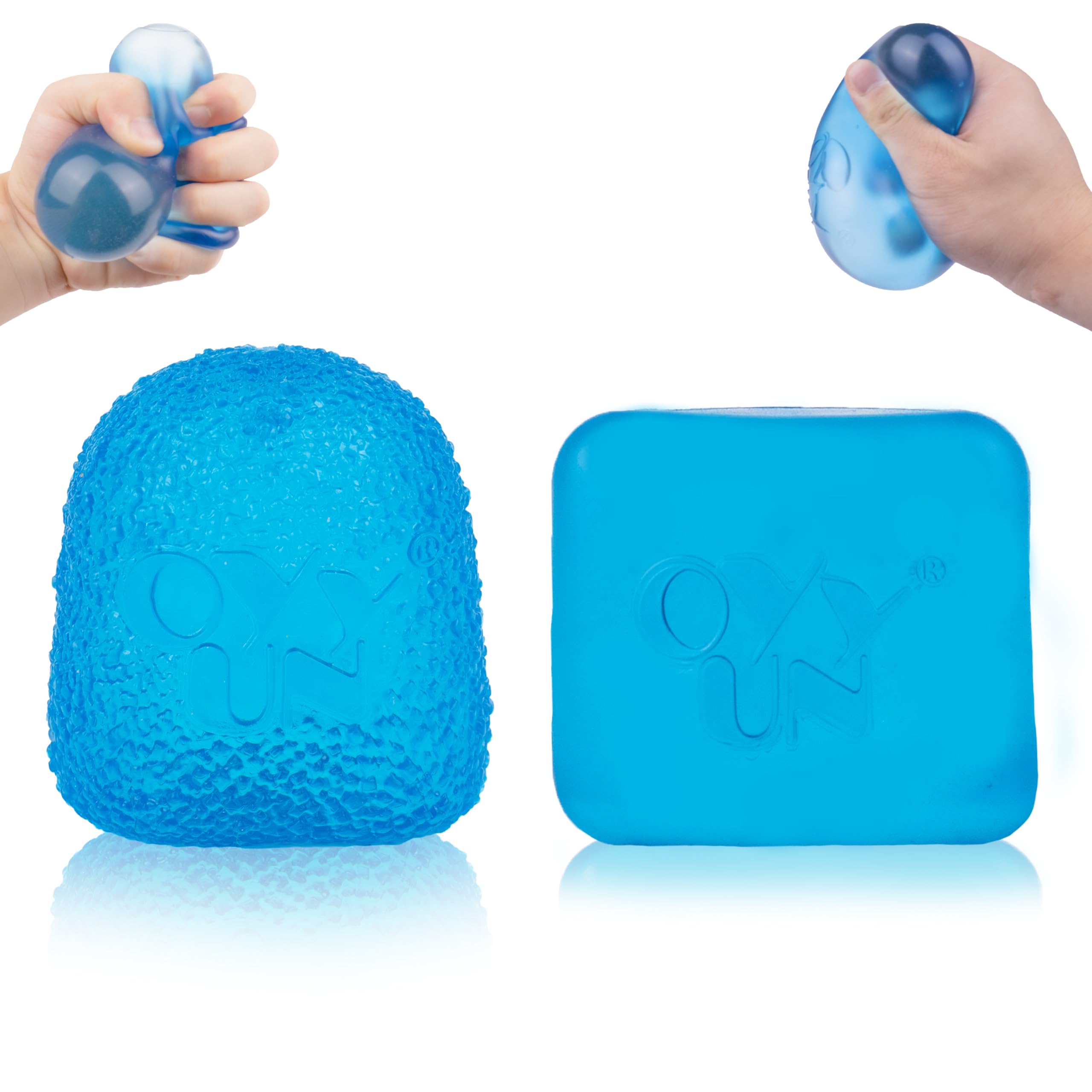 Stress Cube Squishy Balls - Slow Rising Stress Balls Stretchy Fidget Ice Cube for Anxiety Stress Relief, Gel Filled Sensory ice Cube Squishy Ball Toys for ADD/ADHD Kids Adults (Cube,Ellipsoid)