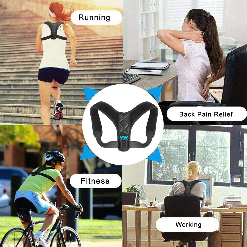 Posture Corrector for Women and Men - FDA Approved Adjustable Upper Back Brace for Clavicle Support and Pain Relief from Neck, Back & Shoulder - Correct Slouching, Hunching & Bad Posture