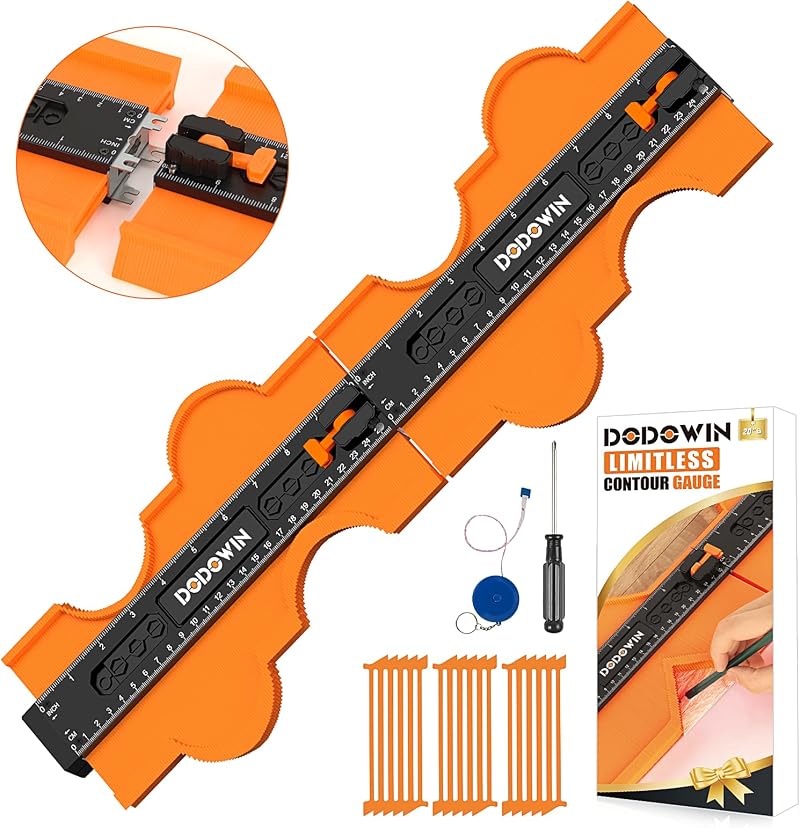 dodowin 20" Contour Gauge Profile Tool Unlimited Connection ABS Plastic Extra